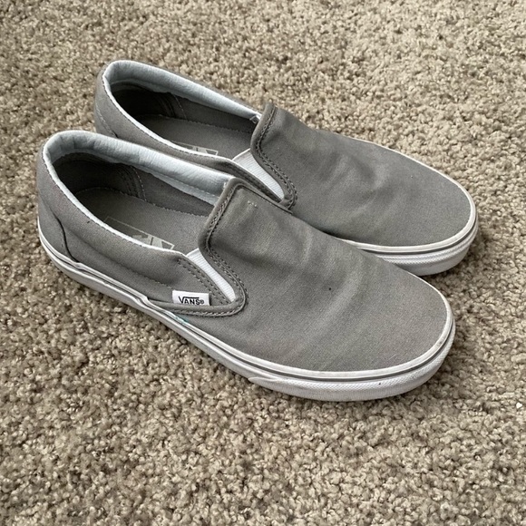 Vans Shoes - Grey slip on vans